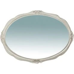 BISCOTTINI Miroir Mural à Accrocher En Bois Affichage Verticale/horizontale Finition Blanche Vieillie Aux Dimensions L43 XPR3,5 XH61 Cm M -Miroir Soldes Boutique 18529570 3