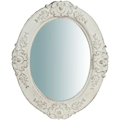 BISCOTTINI Miroir Mural à Accrocher En Bois Affichage Verticale/horizontale Finition Blanche Vieillie Aux Dimensions L32 XPR2,5 XH26 Cm Ma 4 BISCOTTINI Miroir Mural à Accrocher En Bois Affichage Verticale/horizontale Finition Blanche Vieillie Aux Dimensions L32 XPR2,5 XH26 Cm Ma – Image 2