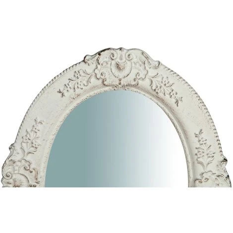 BISCOTTINI Miroir Mural à Accrocher En Bois Affichage Verticale/horizontale Finition Blanche Vieillie Aux Dimensions L32 XPR2,5 XH26 Cm Ma 6 BISCOTTINI Miroir Mural à Accrocher En Bois Affichage Verticale/horizontale Finition Blanche Vieillie Aux Dimensions L32 XPR2,5 XH26 Cm Ma – Image 4