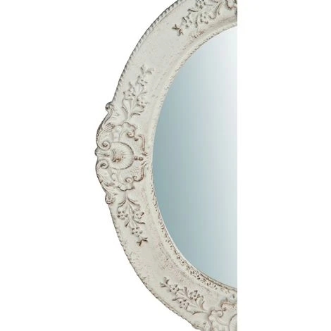 BISCOTTINI Miroir Mural à Accrocher En Bois Affichage Verticale/horizontale Finition Blanche Vieillie Aux Dimensions L32 XPR2,5 XH26 Cm Ma 7 BISCOTTINI Miroir Mural à Accrocher En Bois Affichage Verticale/horizontale Finition Blanche Vieillie Aux Dimensions L32 XPR2,5 XH26 Cm Ma – Image 5