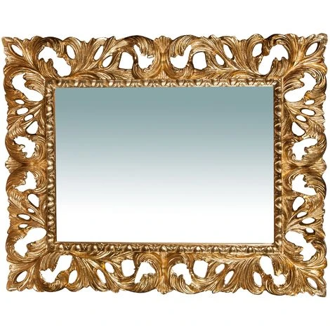 BISCOTTINI Miroir Mural à Accrocher En Bois Finition Feuille Le Vieilli Aux Dimensions L82 XPR6 XH101 Cm Made In Italy 5 BISCOTTINI Miroir Mural à Accrocher En Bois Finition Feuille Le Vieilli Aux Dimensions L82 XPR6 XH101 Cm Made In Italy – Image 3