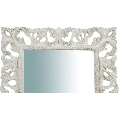 BISCOTTINI Miroir Mural à Accrocher En Bois Affichage Verticale/horizontale Finition Blanche Vieillie Aux Dimensions L82 XPR5 XH101 Cm Mad 7 BISCOTTINI Miroir Mural à Accrocher En Bois Affichage Verticale/horizontale Finition Blanche Vieillie Aux Dimensions L82 XPR5 XH101 Cm Mad – Image 5