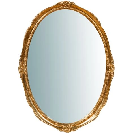 BISCOTTINI Miroir Mural à Accrocher En Bois Affichage Verticale/horizontale Finition Or Vieilli Aux Dimensions L43 XPR4 XH61 Cm Made In It 4 BISCOTTINI Miroir Mural à Accrocher En Bois Affichage Verticale/horizontale Finition Or Vieilli Aux Dimensions L43 XPR4 XH61 Cm Made In It – Image 2