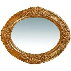 BISCOTTINI Miroir Mural à Accrocher En Bois Affichage Verticale/horizontale Finition Or Vieilli Aux Dimensions L26XPR2,5XH32 Cm Made In Ita -Miroir Soldes Boutique 18529582 2