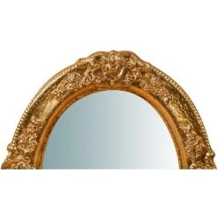 BISCOTTINI Miroir Mural à Accrocher En Bois Affichage Verticale/horizontale Finition Or Vieilli Aux Dimensions L26XPR2,5XH32 Cm Made In Ita -Miroir Soldes Boutique 18529582 3