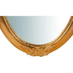 BISCOTTINI Miroir Mural à Accrocher En Bois Affichage Verticale/horizontale Finition Feuille Or Vieilli Aux Dimensions L46 XPR3 XH65 Cm Ma -Miroir Soldes Boutique 18529583 5