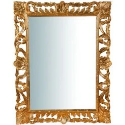 BISCOTTINI Miroir Mural à Accrocher En Bois Affichage Verticale/horizontale Finition Or Vieilli Aux Dimensions L70 XPR4 XH90 Cm Made In It -Miroir Soldes Boutique 18529584 2