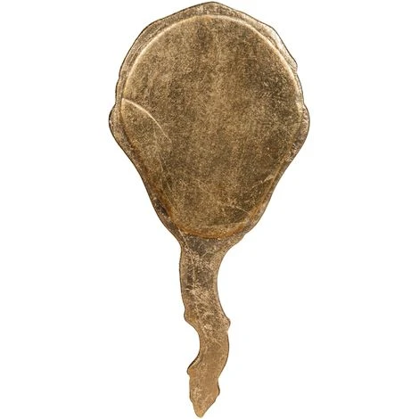 BISCOTTINI Miroir à La Main En Bois Finition Feuille Or Vieilli Aux Dimensions L14 XPR1,5 XH30 Cm Made In Italy 7 BISCOTTINI Miroir à La Main En Bois Finition Feuille Or Vieilli Aux Dimensions L14 XPR1,5 XH30 Cm Made In Italy – Image 5