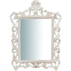 BISCOTTINI Miroir Mural à Accrocher En Bois Finition Blanche Vieillie Aux Dimensions L45XPR4XH61 Cm Made In Italy 8 BISCOTTINI Miroir Mural à Accrocher En Bois Finition Blanche Vieillie Aux Dimensions L45XPR4XH61 Cm Made In Italy -Miroir Soldes Boutique 18529593 2