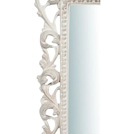 BISCOTTINI Miroir Mural à Accrocher En Bois Finition Blanche Vieillie Aux Dimensions L45XPR4XH61 Cm Made In Italy 6 BISCOTTINI Miroir Mural à Accrocher En Bois Finition Blanche Vieillie Aux Dimensions L45XPR4XH61 Cm Made In Italy – Image 4