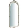 BISCOTTINI Miroir Mural à Accrocher En Bois Finition Blanche Vieillie Aux Dimensions L28XPR3,5XH69 Cm Made In Italy