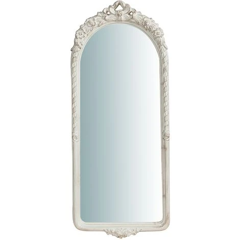 BISCOTTINI Miroir Mural à Accrocher En Bois Finition Blanche Vieillie Aux Dimensions L28XPR3,5XH69 Cm Made In Italy 4 BISCOTTINI Miroir Mural à Accrocher En Bois Finition Blanche Vieillie Aux Dimensions L28XPR3,5XH69 Cm Made In Italy – Image 2