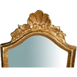 BISCOTTINI Miroir Mural à Accrocher En Bois Finition Feuille Or Vieilli Aux Dimensions L20XPR2XH39 Cm Made In Italy -Miroir Soldes Boutique 18529598 3
