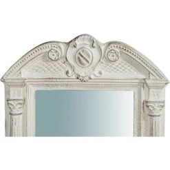 BISCOTTINI Miroir Mural à Accrocher En Bois Finition Blanche Vieillie Aux Dimensions L23XPR3,5XH43 Cm Made In Italy -Miroir Soldes Boutique 18529601 3
