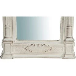 BISCOTTINI Miroir Mural à Accrocher En Bois Finition Blanche Vieillie Aux Dimensions L23XPR3,5XH43 Cm Made In Italy -Miroir Soldes Boutique 18529601 5