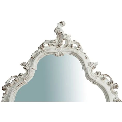 BISCOTTINI Miroir Mural à Accrocher En Bois Finition Blanche Vieillie Aux Dimensions L57XPR4XH90 Cm Made In Italy 5 BISCOTTINI Miroir Mural à Accrocher En Bois Finition Blanche Vieillie Aux Dimensions L57XPR4XH90 Cm Made In Italy – Image 3