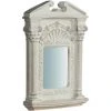 BISCOTTINI Miroir Mural à Accrocher En Bois Finition Blanche Vieillie Aux Dimensions L21XPR4XH32 Cm Made In Italy -Miroir Soldes Boutique 18529603 1