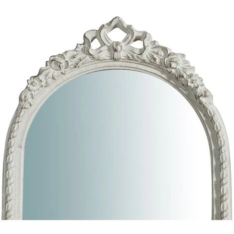 BISCOTTINI Miroir Mural à Accrocher En Bois Finition Blanche Vieillie Aux Dimensions L40XPR5,5X98 Cm Made In Italy 5 BISCOTTINI Miroir Mural à Accrocher En Bois Finition Blanche Vieillie Aux Dimensions L40XPR5,5X98 Cm Made In Italy – Image 3