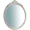 BISCOTTINI Miroir Mural à Accrocher En Bois Finition Blanche Vieillie Aux Dimensions L50 XPR4 XH54 Cm Made In Italy -Miroir Soldes Boutique 18529607 1