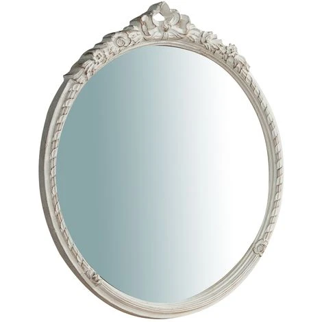 BISCOTTINI Miroir Mural à Accrocher En Bois Finition Blanche Vieillie Aux Dimensions L50 XPR4 XH54 Cm Made In Italy 3 BISCOTTINI Miroir Mural à Accrocher En Bois Finition Blanche Vieillie Aux Dimensions L50 XPR4 XH54 Cm Made In Italy