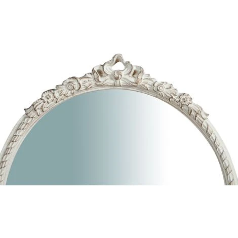 BISCOTTINI Miroir Mural à Accrocher En Bois Finition Blanche Vieillie Aux Dimensions L50 XPR4 XH54 Cm Made In Italy 5 BISCOTTINI Miroir Mural à Accrocher En Bois Finition Blanche Vieillie Aux Dimensions L50 XPR4 XH54 Cm Made In Italy – Image 3