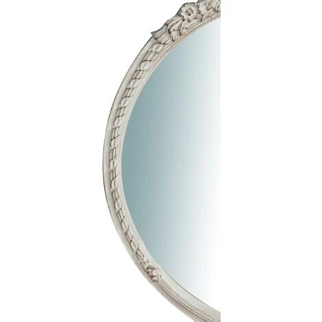 BISCOTTINI Miroir Mural à Accrocher En Bois Finition Blanche Vieillie Aux Dimensions L50 XPR4 XH54 Cm Made In Italy 6 BISCOTTINI Miroir Mural à Accrocher En Bois Finition Blanche Vieillie Aux Dimensions L50 XPR4 XH54 Cm Made In Italy – Image 4