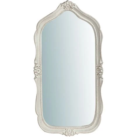 BISCOTTINI Miroir Mural à Accrocher En Bois Finition Blanche Vieillie Aux Dimensions L32XPR2XH61 Cm Made In Italy 4 BISCOTTINI Miroir Mural à Accrocher En Bois Finition Blanche Vieillie Aux Dimensions L32XPR2XH61 Cm Made In Italy – Image 2