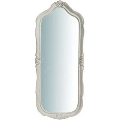 BISCOTTINI Miroir Mural à Accrocher En Bois Finition Blanche Vieillie Aux Dimensions L33XPR3XH79 Cm Made In Italy -Miroir Soldes Boutique 18529609 2