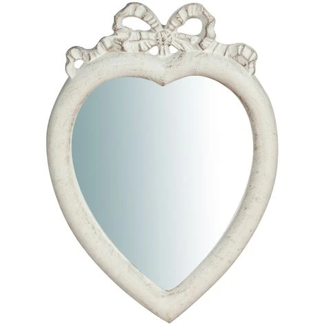 BISCOTTINI Miroir Mural à Accrocher En Bois Finition Blanche Vieillie Aux Dimensions L21XPR2XH28 Cm Made In Italy 4 BISCOTTINI Miroir Mural à Accrocher En Bois Finition Blanche Vieillie Aux Dimensions L21XPR2XH28 Cm Made In Italy – Image 2