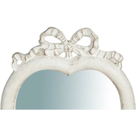 BISCOTTINI Miroir Mural à Accrocher En Bois Finition Blanche Vieillie Aux Dimensions L21XPR2XH28 Cm Made In Italy 5 BISCOTTINI Miroir Mural à Accrocher En Bois Finition Blanche Vieillie Aux Dimensions L21XPR2XH28 Cm Made In Italy – Image 3