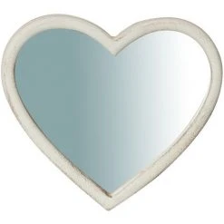 BISCOTTINI Miroir Mural à Accrocher En Bois Finition Blanche Vieillie Aux Dimensions L18XPR1,5XH20 Cm Made In Italy -Miroir Soldes Boutique 18529613 2