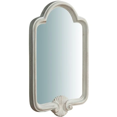 BISCOTTINI Miroir Mural à Accrocher En Bois Finition Blanche Vieilli Aux Dimensions L24XPR2,5XH40 Cm Made In Italy 3 BISCOTTINI Miroir Mural à Accrocher En Bois Finition Blanche Vieilli Aux Dimensions L24XPR2,5XH40 Cm Made In Italy