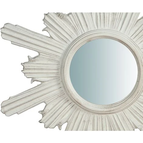 BISCOTTINI Miroir Mural à Accrocher En Bois Finitionblanche Vieillie Aux Dimensions L60XPR4XH60 Cm Made In Italy 6 BISCOTTINI Miroir Mural à Accrocher En Bois Finitionblanche Vieillie Aux Dimensions L60XPR4XH60 Cm Made In Italy – Image 4