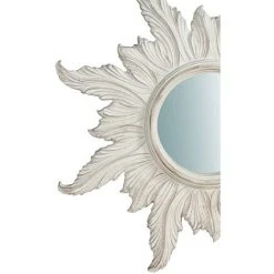 BISCOTTINI Miroir Mural à Accrocher En Bois Finition Blanche Vieillie Aux Dimensions L58XPR4XH58 Cm Made In Italy -Miroir Soldes Boutique 18529616 4