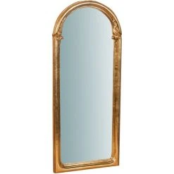 BISCOTTINI Miroir Mural à Accrocher En Bois Finition Feuille Or Vieilli Aux Dimensions L35XH4XL84 Cm Made In Italy