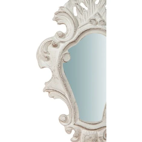 BISCOTTINI Miroir Mural à Accrocher En Bois Finition Blanche Vieillie Aux Dimensions L20XPR3XH35 Cm Made In Italy 6 BISCOTTINI Miroir Mural à Accrocher En Bois Finition Blanche Vieillie Aux Dimensions L20XPR3XH35 Cm Made In Italy – Image 4