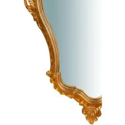 BISCOTTINI Miroir Mural à Accrocher En Bois Finition Feuille Or Vieilli Aux Dimensions L57XPR5XH90 Cm Made In Italy -Miroir Soldes Boutique 18529626 5