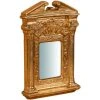 BISCOTTINI Miroir Mural à Accrocher En Bois Finition Feuille Or Vieilli Aux Dimensions L21XPR4XH32 Cm Made In Italy -Miroir Soldes Boutique 18529628 1