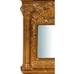 BISCOTTINI Miroir Mural à Accrocher En Bois Finition Feuille Or Vieilli Aux Dimensions L21XPR4XH32 Cm Made In Italy -Miroir Soldes Boutique 18529628 4