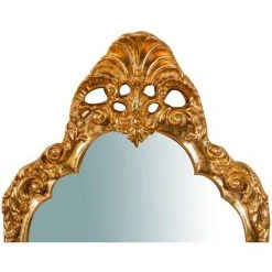 BISCOTTINI Miroir Mural à Accrocher En Bois Finition Feuille Or Vieilli Aux Dimensions L41XPR6XH77 Cm Made In Italy -Miroir Soldes Boutique 18529630 3