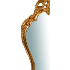 BISCOTTINI Miroir Mural à Accrocher En Bois Finition Feuille Or Vieilli Aux Dimensions L41XPR6XH77 Cm Made In Italy -Miroir Soldes Boutique 18529630 4