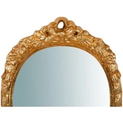 BISCOTTINI Miroir Mural à Accrocher En Bois Finition Feuille Or Vieilli Aux Dimensions L28XPR5XH69 Cm Made In Italy -Miroir Soldes Boutique 18529631 3