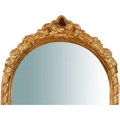 BISCOTTINI Miroir Mural à Accrocher En Bois Finition Feuille Or Vieilli Aux Dimensions L34XPR5XL87 Cm Made In Italy -Miroir Soldes Boutique 18529632 2