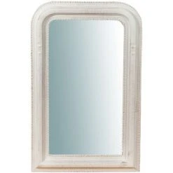 BISCOTTINI Miroir Mural à Accrocher En Bois Finition Blanche Vieillie Aux Dimensions Made In Italy -Miroir Soldes Boutique 18529634 2