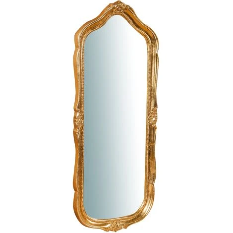 BISCOTTINI Miroir Mural à Accrocher En Bois Finition Feuille Or Vieilli Aux Dimensions L33XPR3XH79 Cm Made In Italy 3 BISCOTTINI Miroir Mural à Accrocher En Bois Finition Feuille Or Vieilli Aux Dimensions L33XPR3XH79 Cm Made In Italy