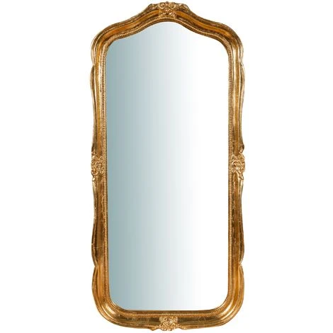 BISCOTTINI Miroir Mural à Accrocher En Bois Finition Feuille Or Vieilli Aux Dimensions L47XPR4XH100 Cm Made In Italy 4 BISCOTTINI Miroir Mural à Accrocher En Bois Finition Feuille Or Vieilli Aux Dimensions L47XPR4XH100 Cm Made In Italy – Image 2