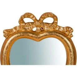 BISCOTTINI Miroir Mural à Accrocher En Bois Finition Feuille Or Vieilli Aux Dimensions L17XPR2XH21 Cm Made In Italy -Miroir Soldes Boutique 18529639 3