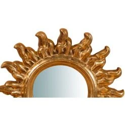 BISCOTTINI Miroir Mural à Accrocher En Bois Finition Feuille Or Vieilli Aux Dimensions L30XPR3XH30 Cm Made In Italy -Miroir Soldes Boutique 18529644 3