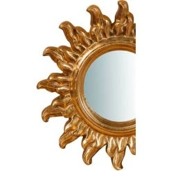 BISCOTTINI Miroir Mural à Accrocher En Bois Finition Feuille Or Vieilli Aux Dimensions L30XPR3XH30 Cm Made In Italy -Miroir Soldes Boutique 18529644 4