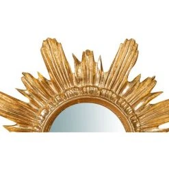 BISCOTTINI Miroir Mural à Accrocher En Bois Finition Feuille Or Vieilli Aux Dimensions L43XPR4XH43 Cm Made In Italy -Miroir Soldes Boutique 18529646 3